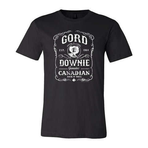 Gord Genuine Canadian Label T-Shirt - Made in Canada: Unisex (Black)